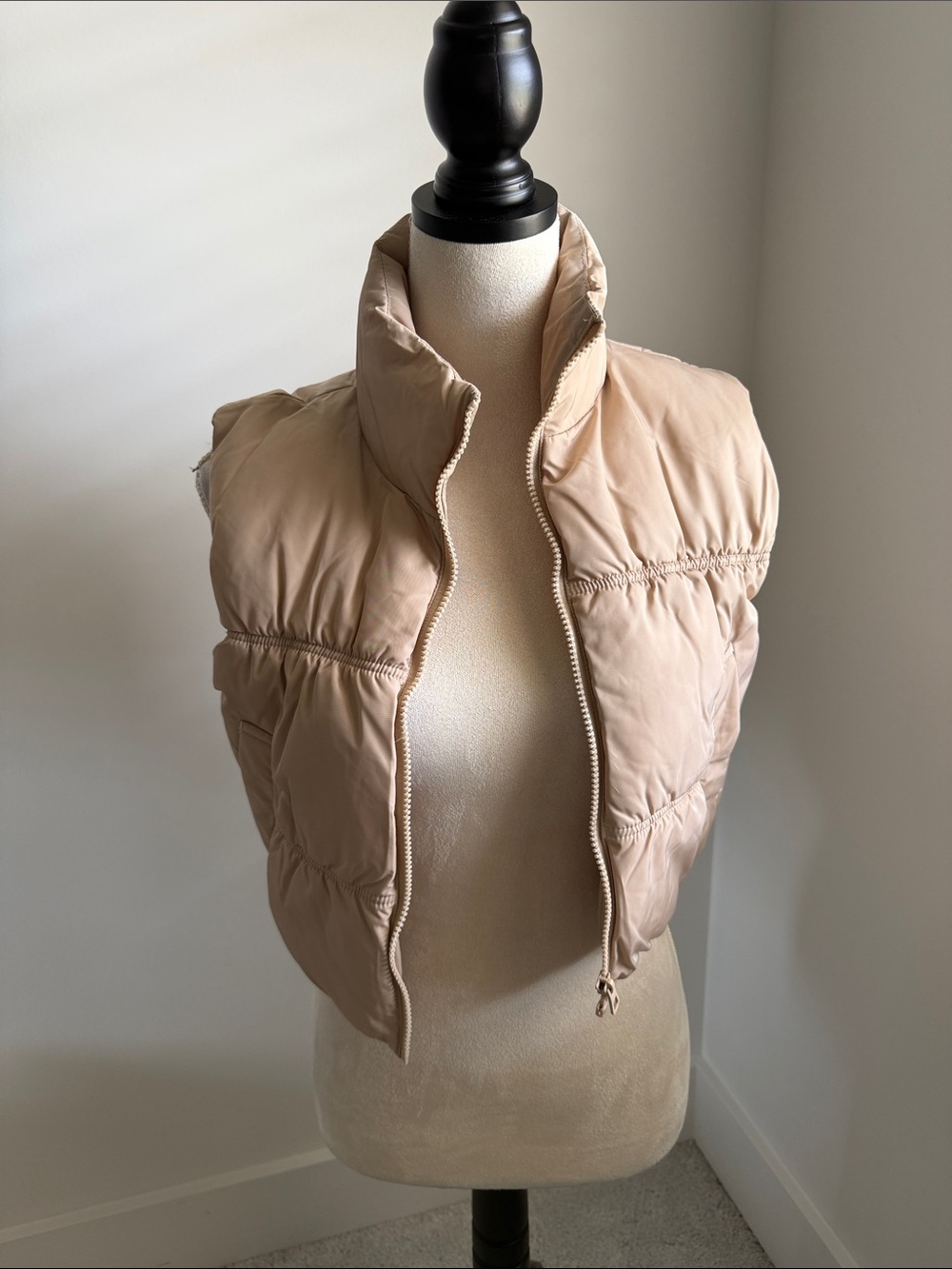 H&M Neutral Beige Puffer Vest